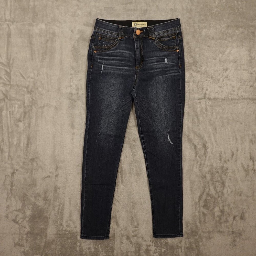 Democracy jeans Ab Technology high rise jeggings women's 6 blue